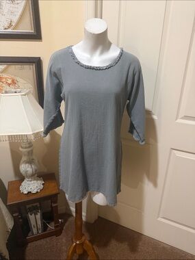 Oh My Gauze! Lightweight Scoop Neck Tunic Size 1/Small Medium